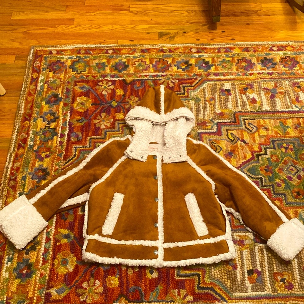 We The Free Tan and Cream Teddy Jacket